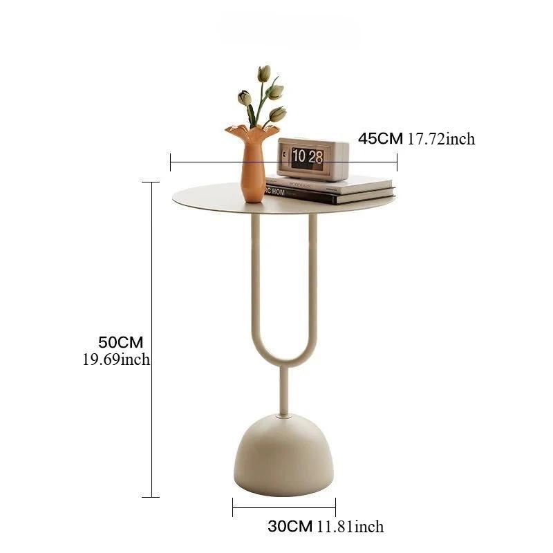 Metall Couchtisch Kleiner Beistelltisch Runder Beistelltisch Moderner Kaffee Getränke Cocktailtisch Akzent Sockeltische für Wohnzimmer