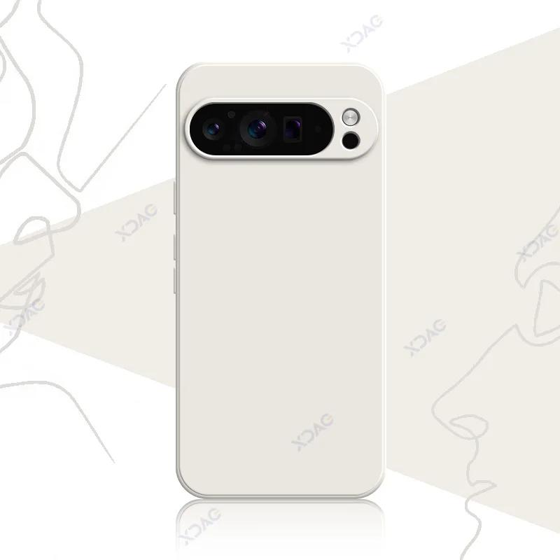 

Милые чехлы для телефонов Google Pixel 9 Pro XL 5G, полностью мягкая роскошная квадратная задняя крышка из жидкого силикона Google9Pro Pixel9ProXL Google Pixel 9 слоновая кость