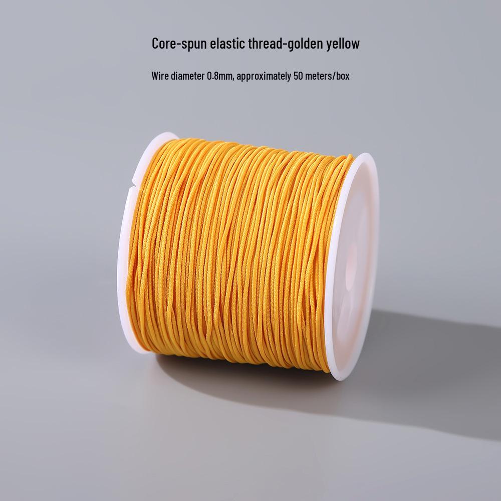 Colorful Core-Spun Elastic Cord for DIY Jewelry & Bodhi Bracelets - Wear-Resistant and Perfect for Knotting