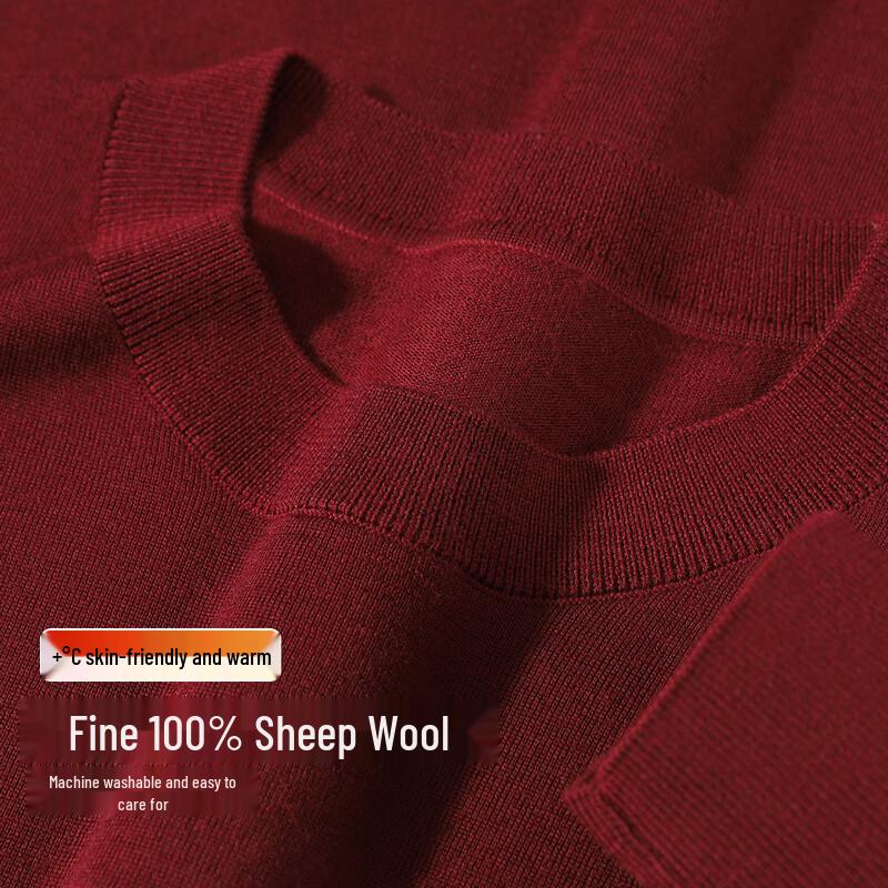 JOW Men's Fine Spun Merino Wool Half-Turtleneck Sweater