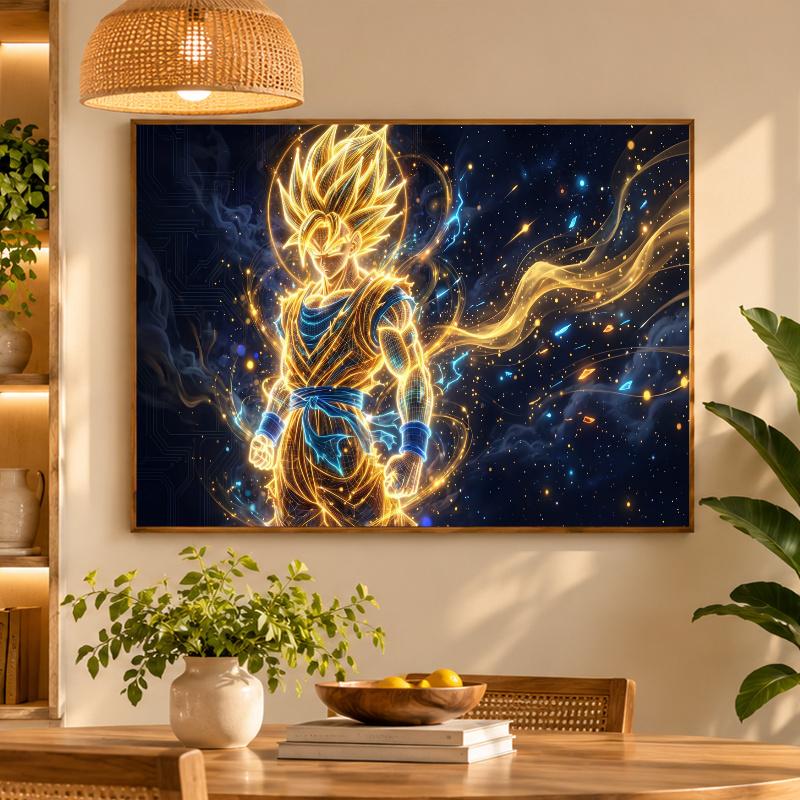 5D Diamond Painting Dragon Ball Goku DIY Full Drill Diamond Art Kit Home Decoration