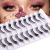 Wispy Natural Faux Mink Lashes Cat Eye Look False Eyelashes Short Lashes Manga Lashes