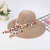 Sweet Summer Big Brim Sunscreen Sunshade Beach Hat Bow Streamer UV Protection Straw Sun Hat