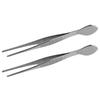 2PCS Straight Tips Bonsai Tweezers Stainless Steel Serrated Tweezers Straight Tweezers  Plant Care