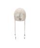 THEVINYLHOUSE Beaded Crochet Beanie (W) Ivory