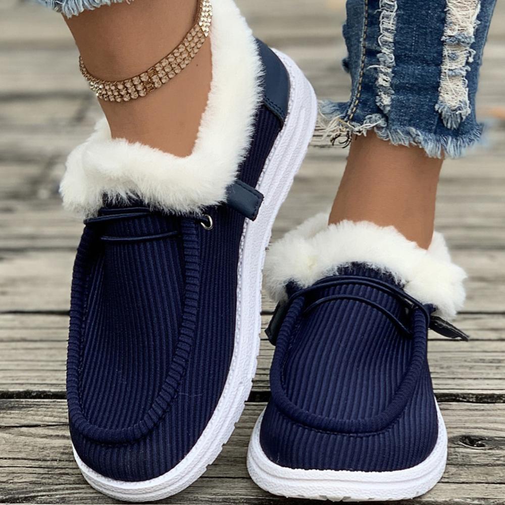 2025 Fur Casual Flats Cotton Boots Winter New Sport Platform Fashion Work Shoes Women Winter New Luxury Hot Plush Boots Mujer