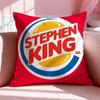 Brand BBurger King Cushion Cover Breathable Linen Pillowcase Summer Odorless EcoFriendly Invisible Zipper Washable