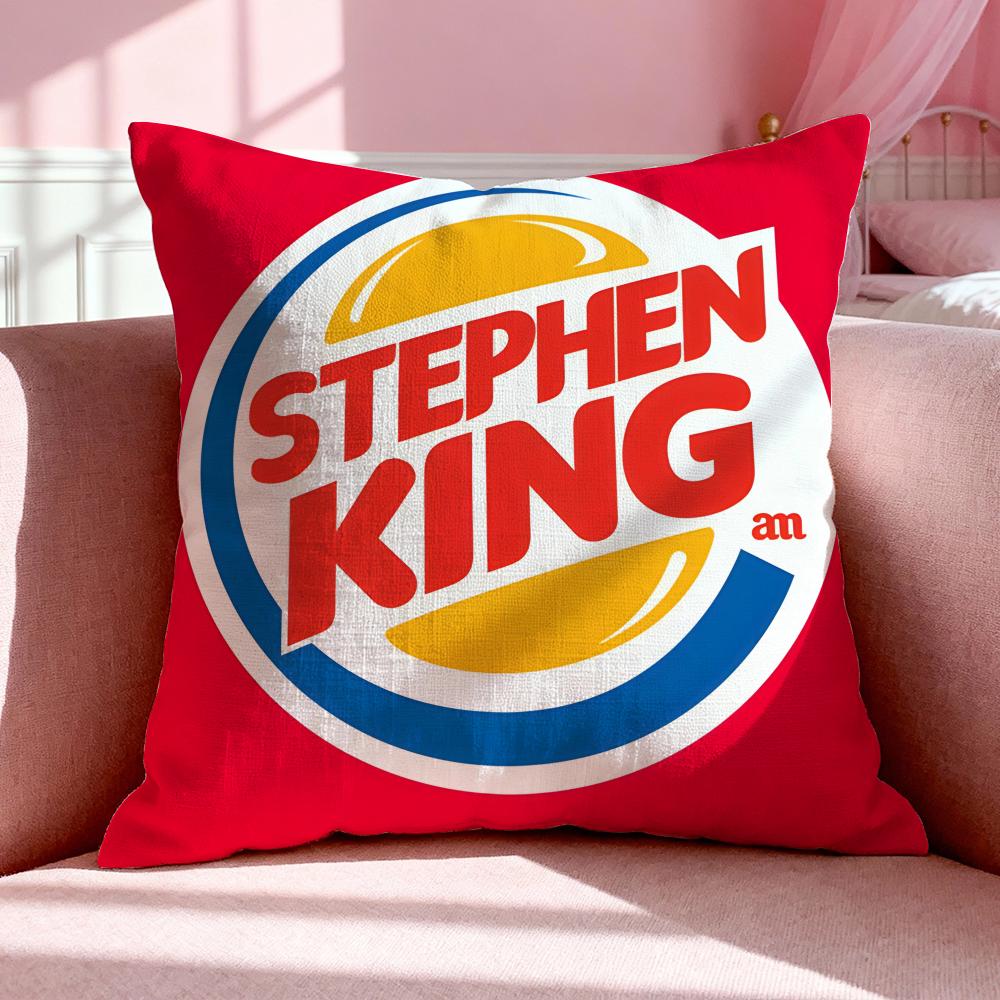 Brand BBurger King Cushion Cover Breathable Linen Pillowcase Summer Odorless EcoFriendly Invisible Zipper Washable