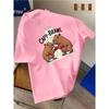European Sizes Children Capybara Boxing Graphic T-Shirt Casual Short Sleeve Tee with Playful Capybara Boxing Design Regular Fit Round Neck Summer Top
