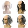 Props Funny Bald Wig Curly Halloween Balding Wig April Fool's Day Old Man Bald Wig  Masquerade Show