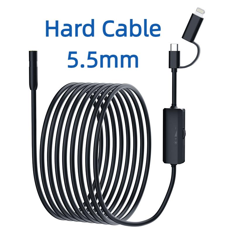 

HD Мини Камера 1м/2м/5м/10м Жесткая Гибкая Трубка Lightning TYPE-C Бороскоп Видео Инспекция Для IOS/Android Автомобильный Эндоскоп 8мм 1m