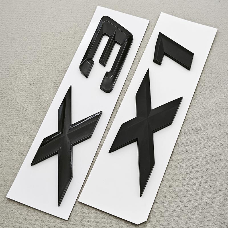 3D ABS Black Chrome Car Letters Rear Trunk Badge X1 X3 Logo Emblem Decals For BMW X1 X3 F48 F25 Sticker Emblem Auto Accessories