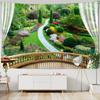 Window Landscape Tapestry For Decoration 3D Romantic Flowers Tapestry Home Painting Psychedelic Forest Tapestries Wall Hanging Premium Quality