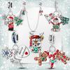 New Copper Snowman Christmas Tree Elk Charms Pendants Fit Original Bracelet For Women Jewelry Making