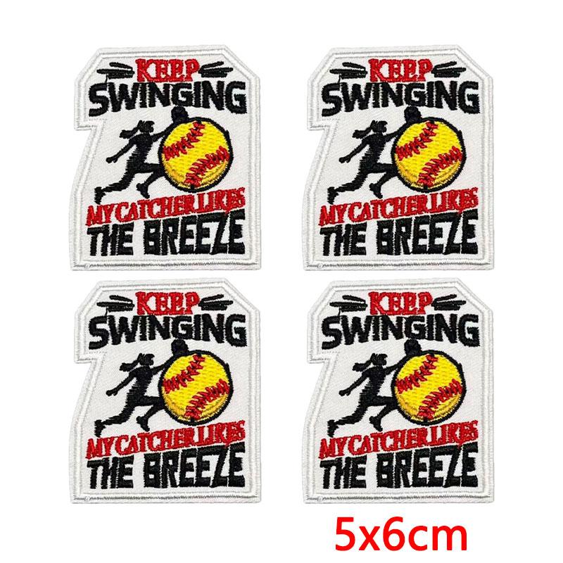 10PCS Softball Themed Iron On Patches, Softball Bow & Unicorn Embroidery Patches, Patches for Clothing DIY Decoration
