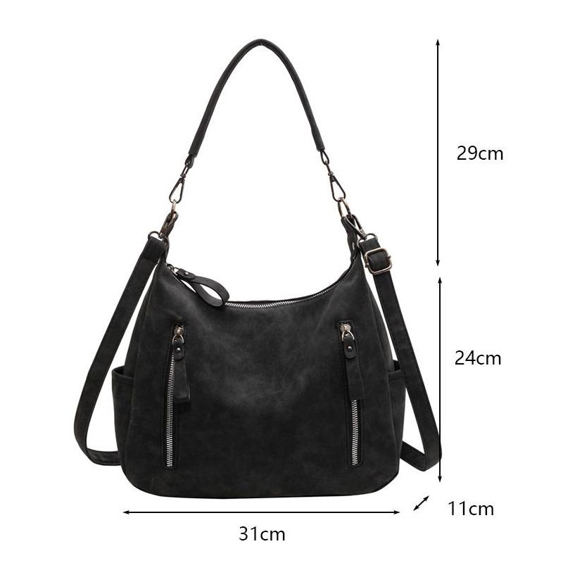 WTEMPO Faux Leather Women’s Top-Handle Bags Large Capacity Travel Handbags Crossbody Bags Brand Design Shopping Totes Single Shoulder Bags