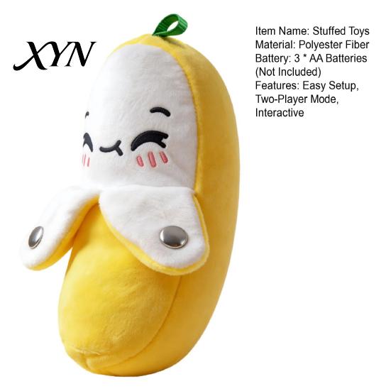 Music Melody Plush Interactive Toy for Kids, Banana Fruit Induction Toy, Musical Carrot Stuffed Animal Sensory Animal, Dual Mode Rhythm Game,
