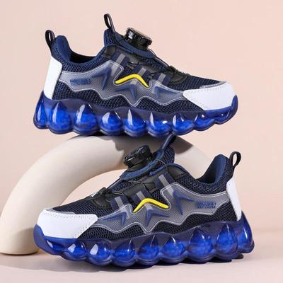 Boys' Autumn 2025 Non-Slip Breathable Sports Shoes with Rotating Buckle