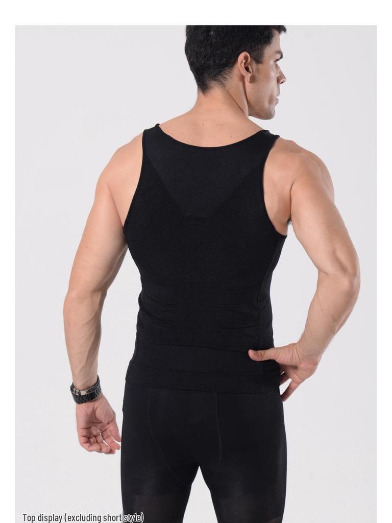 Men's Slimming Body Shaper Vest - Tummy Control & Chest Binder