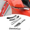 Chrome Rearview Mirror Pedestal Base Decor Cover Trim For Ford Mustang 2015-2017