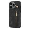 For iPhone 16 Pro Case RFID Blocking Ring Kickstand Retro Leather+TPU Anti-Fall Phone Cover