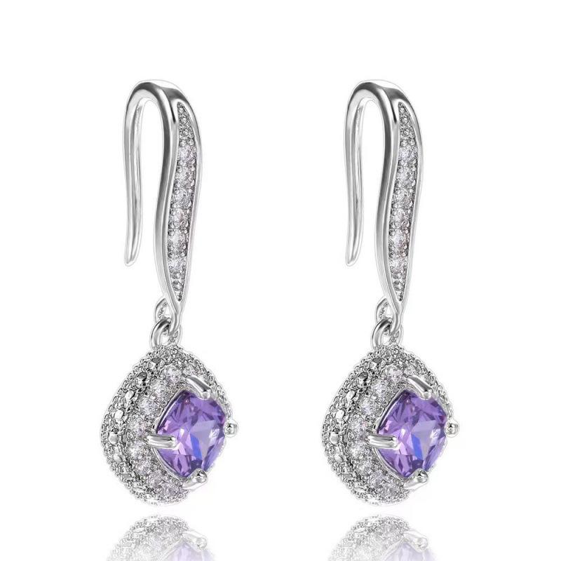 New Style Square Zirconia Earrings for Fashion Accessories
