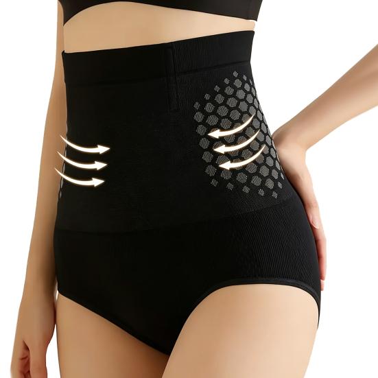 3 Stück Formende Shaping-Shorts Hoher Bund Mikropartikel Bauchkontrolle Nahtlos Formgebend Po-Hebend Unterwäsche Fettverbrennend Thermische Yogahosen für