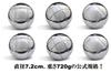 Set of 6 Silver Petanque Balls Types X 2 72mm Official for Popular and Practice Includes Wooden and Measuring Tape (Boules) (3 Balls), Diameter,