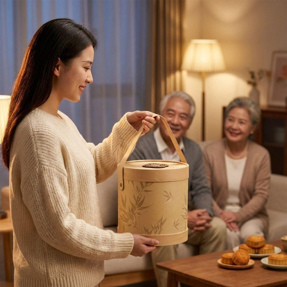Portable Mooncake Gift Box Universal Mooncake Container Hamper Box Festival Handmade Pastry