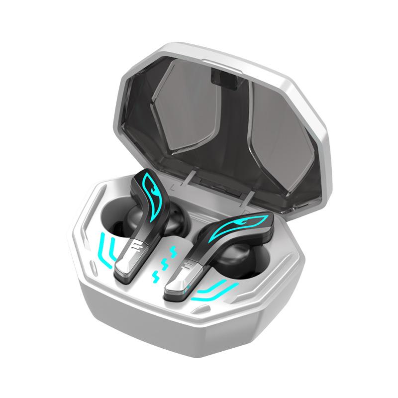 Drahtloses Bluetooth 5.2-Headset, Stereo-Sound, niedrige Latenz, Gaming-Bluetooth-Headset, Rauschunterdrückung, Mini-Ohrhörer-Kopfhörer mit Mikrofon