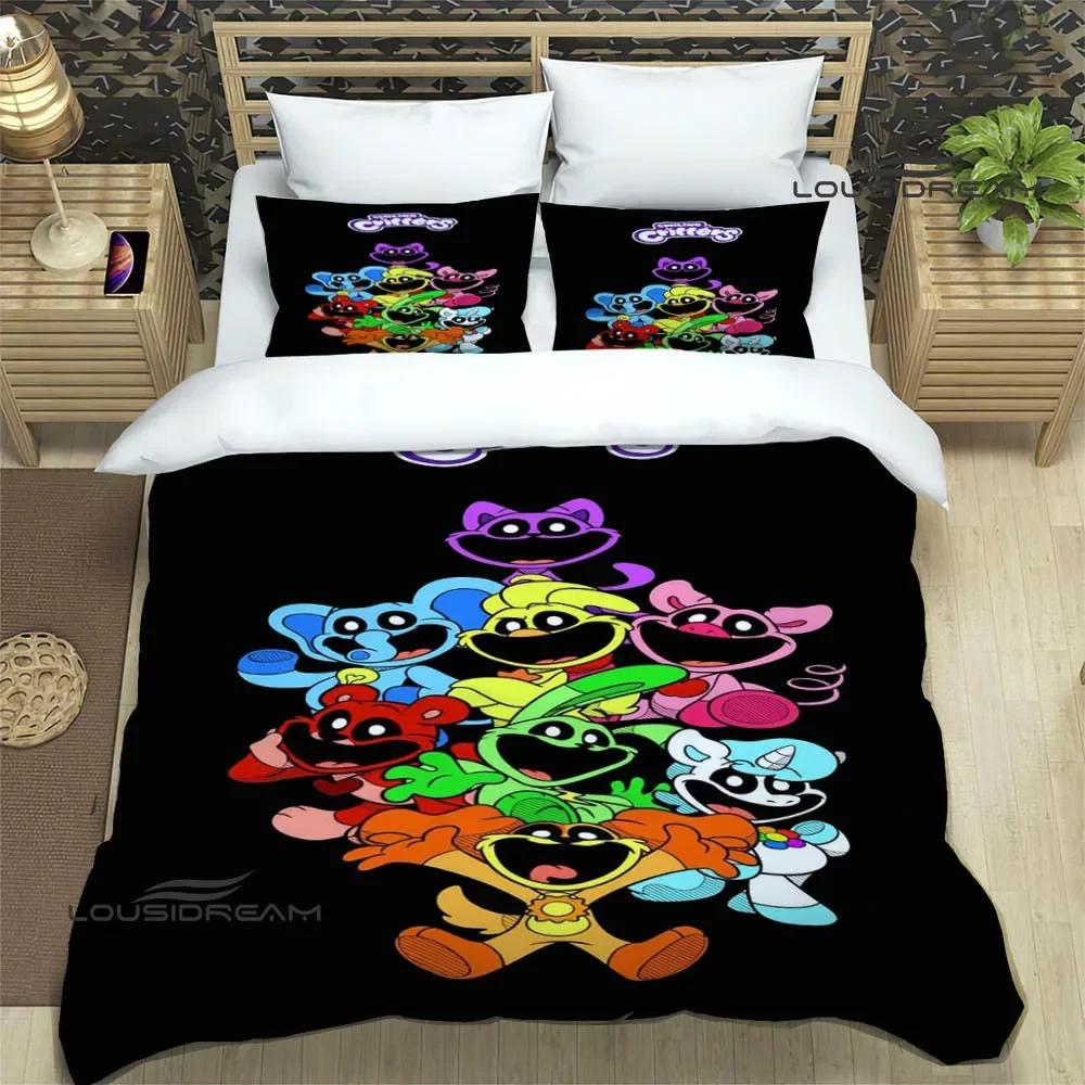 Set Biancheria da Letto Cartoni Animati Creature Sorridenti set squisito di biancheria da letto copripiumino set piumone set letto regalo di compleanno di lusso