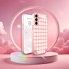 New Cute girl plaid PhoneCase for Samsung Galaxy S26 S25 S24 S23 S22 FE Ultra Plus Built-in glass feel bare machine Men women