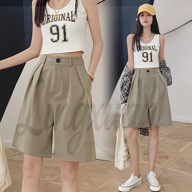 

Women s Summer Morandi Loose Slimming Drape Shorts M кофейный/зелёный