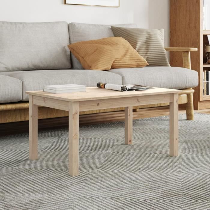 VidaXL Table basse 80x50x40 cm Bois massif de pin 814279