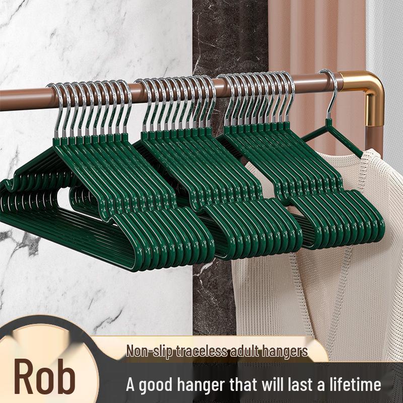 Non-Slip Stainless Steel Clothes Hanger with Traceless Hook for Dorms