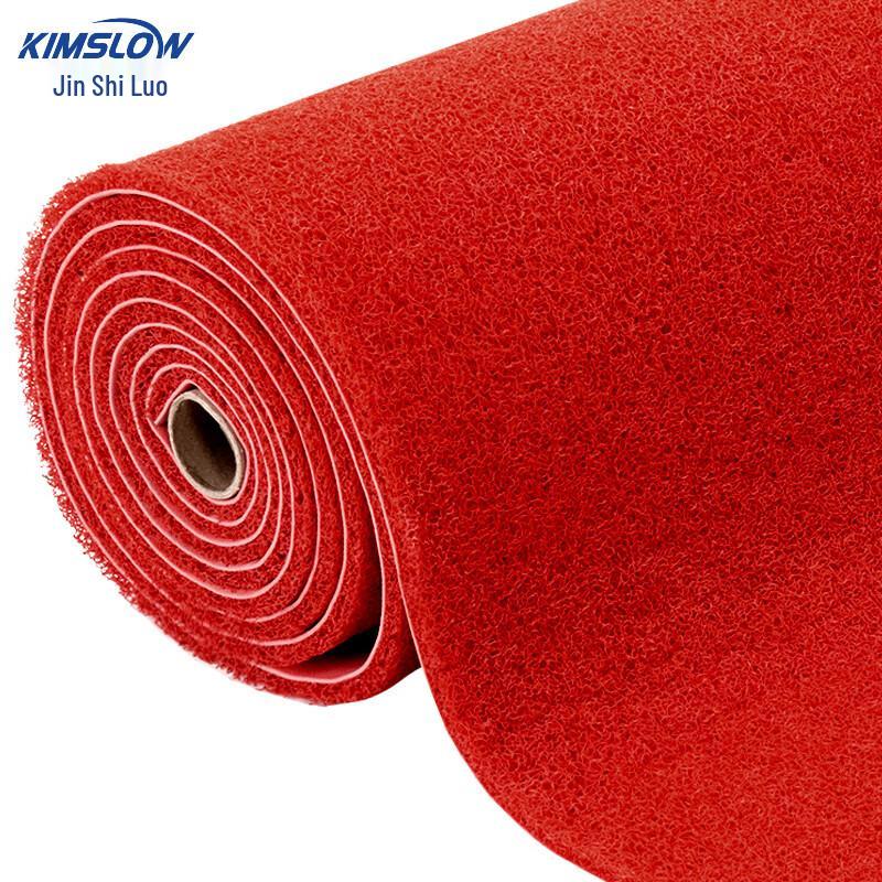 Jinsilu KSL184 Thickened PVC Coil Non-slip Floor Mat 1.2m Wide x 18m Roll, 12mm Thick красный