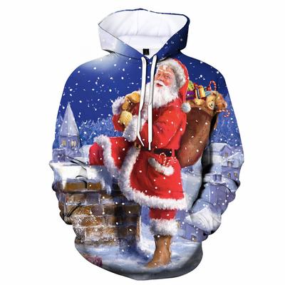 New Christmas Tree Hoodies Santa Claus 3D Print Men Women Hooded Sweatshirts Oversized Pullovers Y2k Harajuku Tops Male Clothing