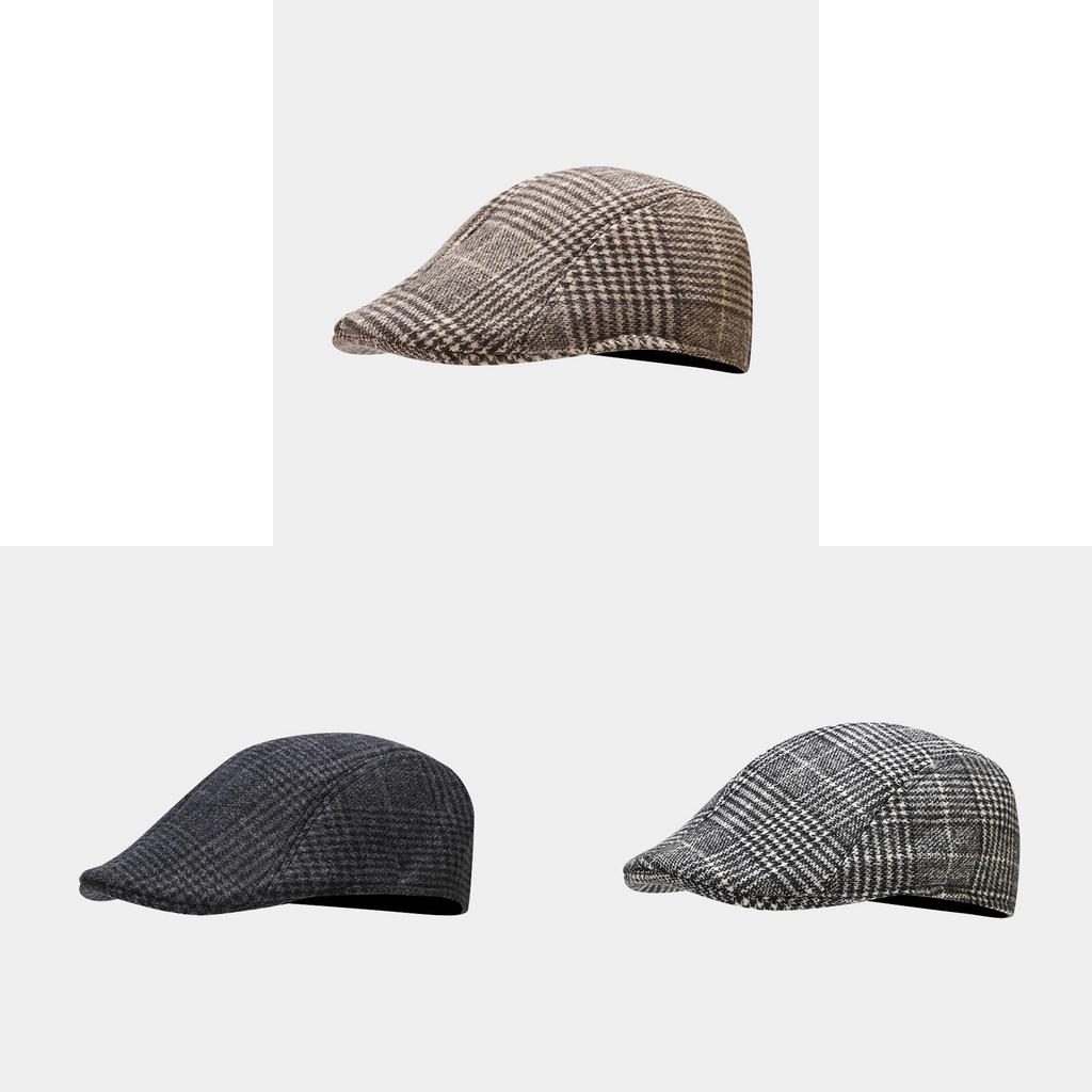 British Retro Beret Cap For Ladies Gentlemen With Polyester Fabric And Classic Style