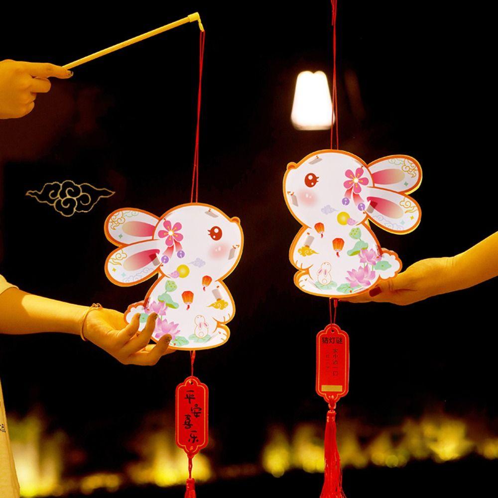 

Подвесные лампы «Фестиваль кроликов» Мультяшный ручной фонарь Праздник середины осени