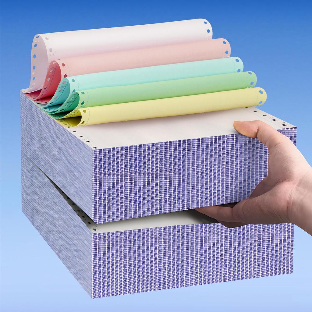 Donglin No-Tear Edge Pinfeed 3-Part, 2-Equal Sections Computer Print Paper Delivery Note