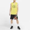 Nike Tank Tops Men's Yellow V Neck Moderate Straight Fit DA3029-731