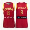 España Llegadas País Camisetas de Baloncesto Local Visitante Casual Deportiva Camiseta con Estampado 3D Americana