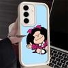 Phone Case for Samsung Galaxy S26 S25 Ultra S24 FE Mafalda Cartoon Cute Shell S23 Plus S22 + S21 S20 5G Soft Silicone Funda