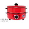 Red Multi Functional Hot Pot Dormitory Portable Electric Boiling Pot Household Large Capacity Cooking Utensil