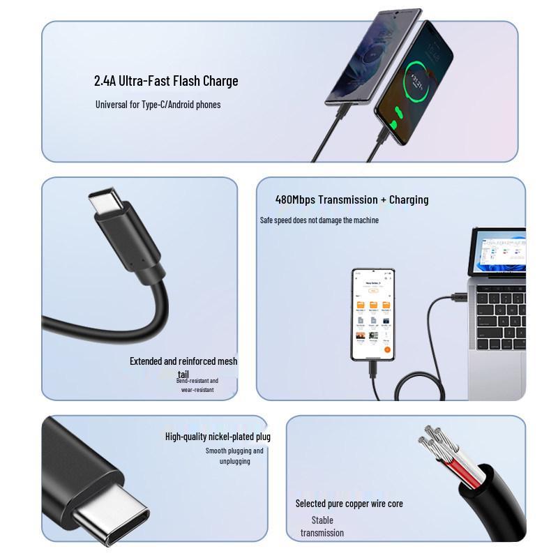 Cobbleon USB-C to Micro USB OTG Fast Charging Cable for Android Phones and Earphones
