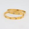 Leichter Luxus Premium Oval Voll Diamant Schnalle Titanstahl Armband