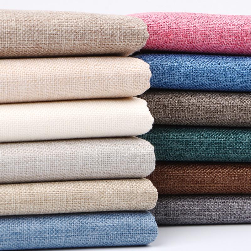 Dustproof Cloth Canvas Sofa Background Cloth Linen Cloth Fabric 100cm*150cm Cotton Linen Thickened Solid Color Fabric
