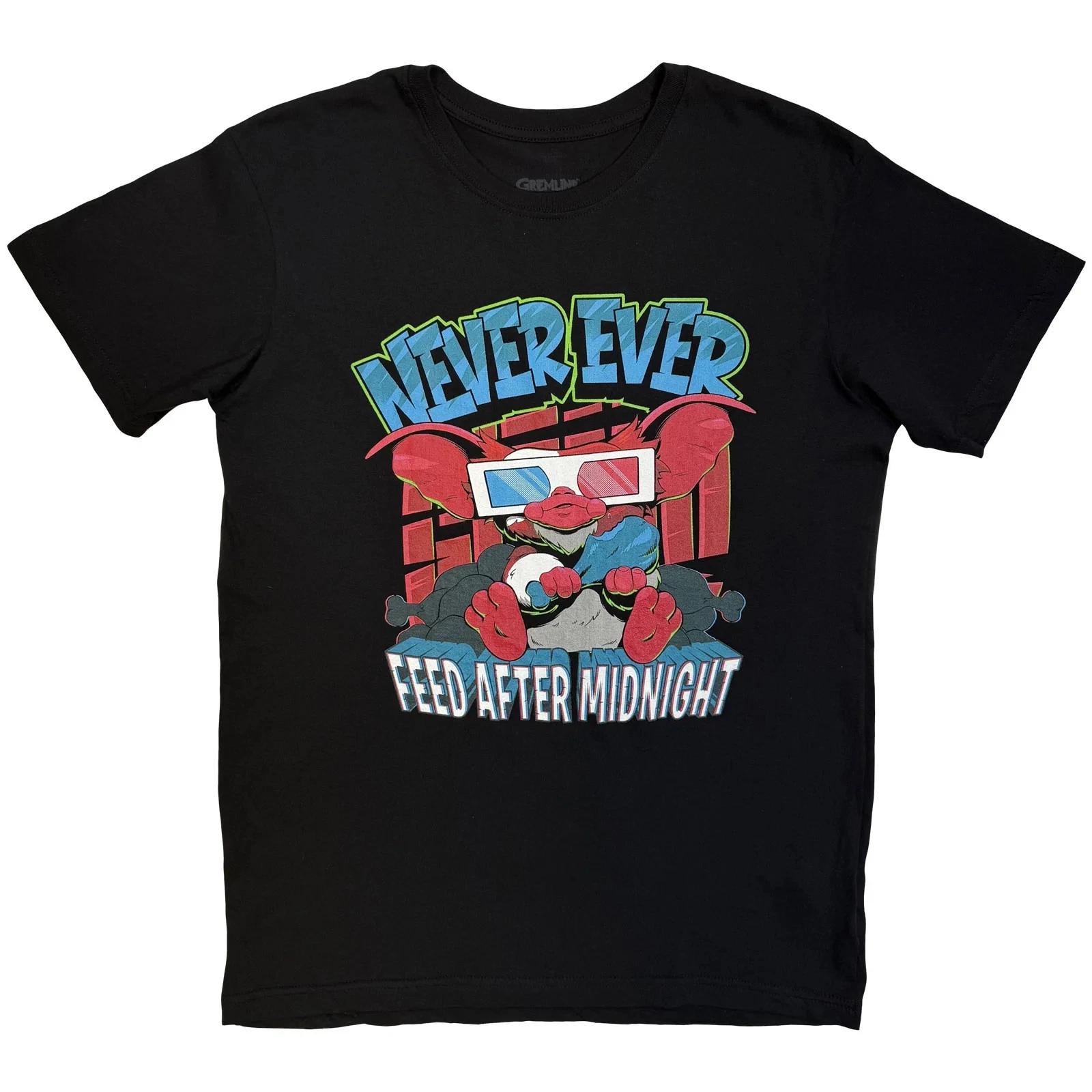 Gremlins T-Shirt: Never Ever Feed After Midnight (Black) OFFICIAL NEW S