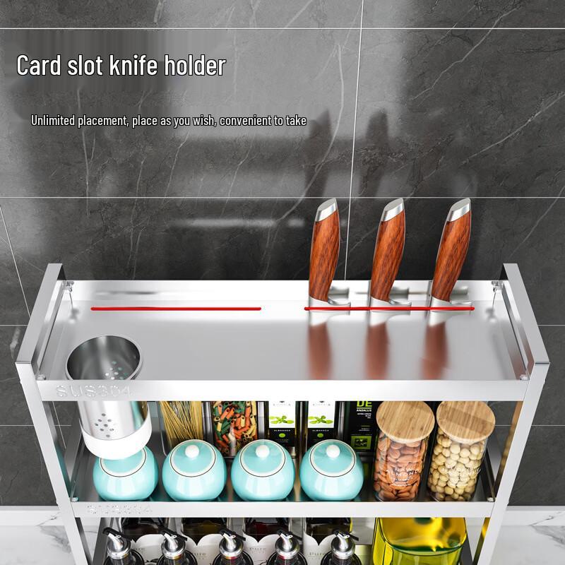 Stainless Steel 3-Tier Kitchen Storage Rack