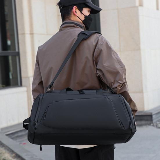 Backpack Duffle Bag Men Gym Tote with Wet Pocket Shoe Compartment Overnight Duffel Weekender